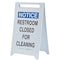 Brady NoticeRestroom Closed For Cleaning, 20 in x 12 in, Rectangle, Plastic, 47251 47251 - alternate 1